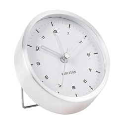 Ρολόι Επιτραπέζιο - Ξυπνητήρι Tinge KA5844SI Φ9x3cm Silver Karlsson Μέταλλο
