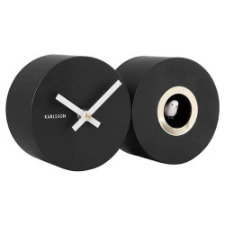 Ρολόι Τοίχου Duo Cuckoo KA5789BK 24x7,5x12cm Black Karlsson Ατσάλι
