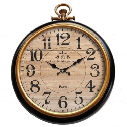 Ρολόι Τοίχου 3-20-773-0367 42x6x52cm Multi Inart Μέταλλο,Ξύλο