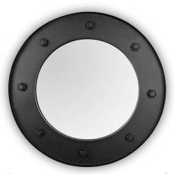 Καθρέπτης Τοίχου Στρογγυλός Jasmin 1540102 Φ60cm Black Mirrors & More Μέταλλο