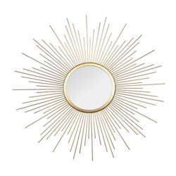 Καθρέπτης Τοίχου Στρογγυλός Sunny 1480179 Φ60cm Gold Mirrors & More Μέταλλο