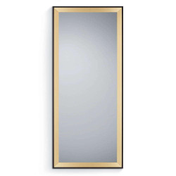 Καθρέπτης Τοίχου Bianka 1610380 70x170cm Gold-Black Mirrors & More Mdf