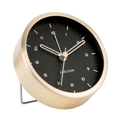 Ρολόι Επιτραπέζιο - Ξυπνητήρι KA5845GD Tinge Steel Black-Gold Karlsson Μέταλλο