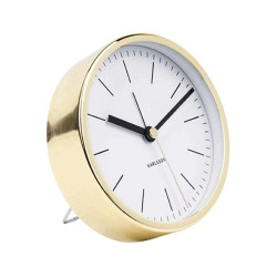 Επιτραπέζιο Ρολόι - Ξυπνητήρι Minimal KA5683WH Φ10cm White Karlsson Μέταλλο