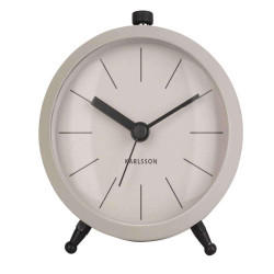 Ρολόι Επιτραπέζιο - Ξυπνητήρι Button KA5778WG Φ9x10,5cm Grey Karlsson Μέταλλο