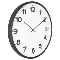 Ρολόι Τοίχου New Classic KA5847WH Φ40,6cm Black-White Karlsson Μέταλλο
