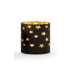 Κηροπήγιο Για Ρεσώ Led Star 239006 12,5cm Black-Gold Black Phillipi Μέταλλο