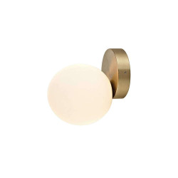 Φωτιστικό Τοίχου- Απλίκα Ice Ball 12x15cm 1x25W White-Gold Nowodvorski Γυαλί,Μέταλλο