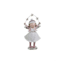 Διακοσμητικός Χριστουγεννιάτικος Άγγελος 2-70-126-0084 9x6x18cm Pink-White Inart Πολυρεσίνη