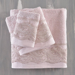 Πετσέτες Regatta (Σετ 3τμχ) Pink Ρυθμός Σετ Πετσέτες Jacquard