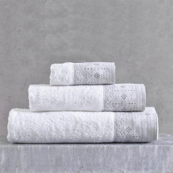 Πετσέτες Suave (Σετ 3τμχ) Σε Κουτί Grey Ρυθμός Σετ Πετσέτες 70x140cm 100% Βαμβάκι