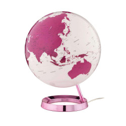 Επιτραπέζιο Φωτιστικό Υδρόγειος Σφαίρα Atmosphere L&C LC-PINK Φ30x40cm White-Pink Cosmic