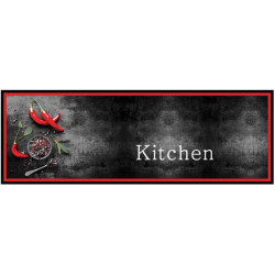 Χαλάκι Κουζίνας Cook & Wash 125 Spicy Kitchen 50X150cm Black-Red Sdim 50Χ150 Polyamide