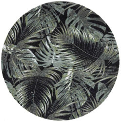 Χαλάκι Κουζίνας Universal 985 Palm Leaves Green Sdim 100X100cm Round Polyamide