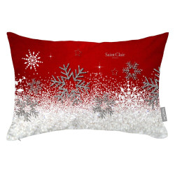 Μαξιλάρι Διακοσμητικό Χριστουγεννιάτικο (Με Γέμιση) 4019 Silver-Red Saint Clair 30Χ45 30x45cm