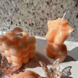 Κερί Female Body 3-copy 11x3/4cm Peach Milk&Honey Παραφίνη