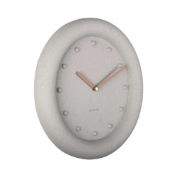 Ρολόι Τοίχου Petra KA5717WG 30x4,3cm Grey Present Time Πολυρεσίνη
