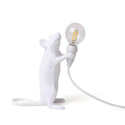 Επιτραπέζιο Φωτιστικό Mouse 15220 6x13,3x14,5cm White Seletti Ρητίνη