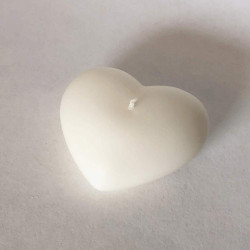 Κερί Heart #042 4,5x5,5x2,9cm White Jaspers Tabletop Παραφίνη