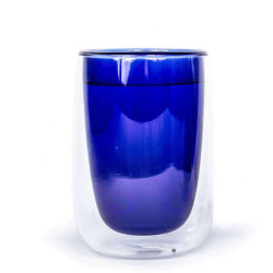 Ποτήρι Τσαγιού Doppler (Σετ 4Τμχ) SET-4-D200-B 240ml Clear-Blue Fundamental Γυαλί
