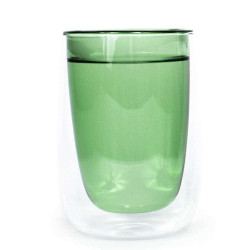 Ποτήρι Τσαγιού Doppler (Σετ 4Τμχ) SET-4-D200-G 240ml Clear-Green Fundamental Γυαλί