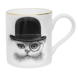 Κούπα Cat In Hat Majestic 09002-CH 9,4X8,4cm White-Black Rory Dobner Πορσελάνη