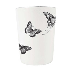 Ποτηροθήκη Για Οδοντόβουρτσες Butterfly 8201-BUT White-Black Rory Dobner Πορσελάνη