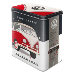 Κουτί Αποθήκευσης Volkswagen Good In Shape 30148 Μεταλλικό 14x10x20cm Multi Nostalgic Μέταλλο