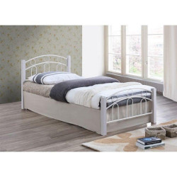 Κρεβάτι Norton Ε8108,1 145x201x79cm Για Στρώμα 140x190cm White Διπλό Μέταλλο