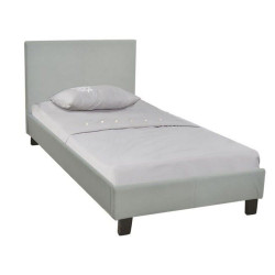 Κρεβάτι Wilton Ε8060,F1 97x203x89cm Για Στρώμα 90x190cm Grey Stone Μονό Ξύλο,Ύφασμα