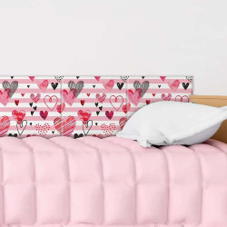 Αυτοκόλλητα Τοίχου - Αφρώδη Πλακάκια Προστασίας Hearts 54756 Pink Ango Καουτσούκ