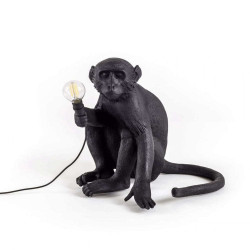 Φωτιστικό Επιτραπέζιο The Monkey 14922 34x30x32cm 2W E14 Black Seletti