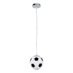 Φωτιστικό Οροφής Παιδικό Football 00643 1xΕ27 Φ15x18cm Black-White GloboStar