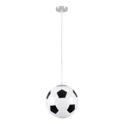 Φωτιστικό Οροφής Παιδικό Football 00647 1xΕ27 Φ25x25cm Black-White GloboStar