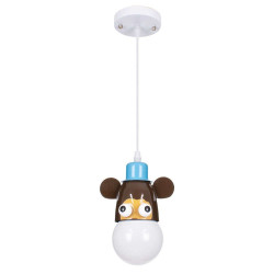 Φωτιστικό Οροφής Παιδικό Monkey 00640 1xΕ27 14,5x10,5x13,5cm Brown-Blue GloboStar