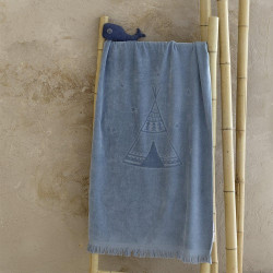 Πετσέτα Θαλάσσης Παιδική Arlo Jacquard Navy Nima Θαλάσσης 70x140cm 100% Βαμβάκι