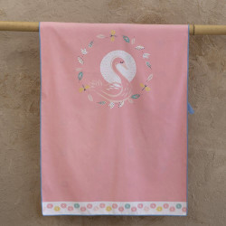 Πετσέτα Θαλάσσης Παιδική Pink Swan Pink Nima Θαλάσσης 70x140cm Microfiber
