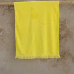 Πετσέτα Θαλάσσης Παιδική Space Fun Jacquard Yellow Nima Θαλάσσης 70x140cm 100% Βαμβάκι