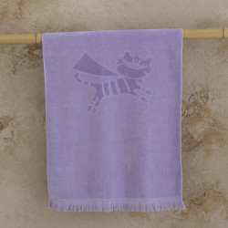 Πετσέτα Θαλάσσης Παιδική Super Cat Jacquard Πετσέτα Lila Nima Θαλάσσης 70x140cm 100% Βαμβάκι