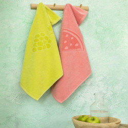Πετσέτες Κουζίνας Summering (Σετ 2τμχ) Green-Pink Nima 50x70cm 100% Βαμβάκι