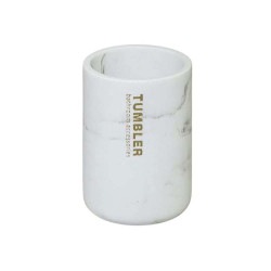 Ποτήρι Οδοντόβουρτσας Marble 07.160937 7,5x11cm White Κεραμικό