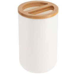 Ποτήρι Μπάνιου Με Χωρίσματα Bamboo 06.6374210 White-Natural Πλαστικό