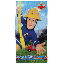 Πετσέτα Θαλάσσης Παιδική 5848 Sam The Fireman Blue-Yellow Das Home Θαλάσσης 70x140cm 100% Βαμβάκι