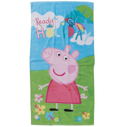 Πετσέτα Θαλάσσης Παιδική 5854 Peppa Pig Pink-Green Das Home Θαλάσσης 70x140cm 100% Βαμβάκι