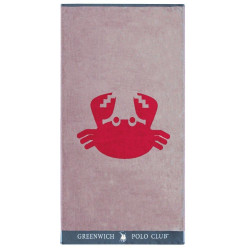 Πετσέτα Θαλάσσης Παιδική 3661 Grey-Red Greenwich Polo Club Θαλάσσης 70x140cm 100% Βαμβάκι