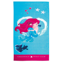 Πετσέτα Θαλάσσης Παιδική 3722 Pink-Blue Greenwich Polo Club Θαλάσσης 70x140cm 100% Βαμβάκι