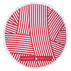 Πετσέτα Θαλάσσης Στρογγυλή 3689 Red-White Greenwich Polo Club Θαλάσσης 150cm 100% Microfiber