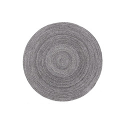 Χαλί Ψάθα Flat Tweed Cobel Stone Round Dark Grey Royal Carpet 160X160 Round