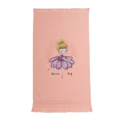 Πετσέτα Θαλάσσης Παιδική Ballerina Pink Melinen Θαλάσσης 70x120cm 100% Βαμβάκι