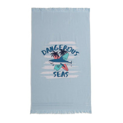 Πετσέτα Θαλάσσης Παιδική Dangerous Light Blue Melinen Θαλάσσης 70x120cm 100% Βαμβάκι
